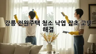 강릉 전원주택 청소🧹🏡 낙엽🍂 잡초🌱 고민 해결!